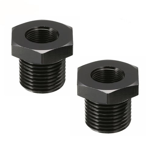 工廠定制cnc車削零件螺紋機(jī)械產(chǎn)品汽車機(jī)油濾清器螺紋適配器黑色陽(yáng)極